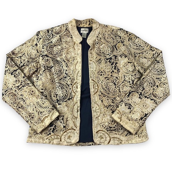 Chicos Silk Jacket - Picture 1 of 4